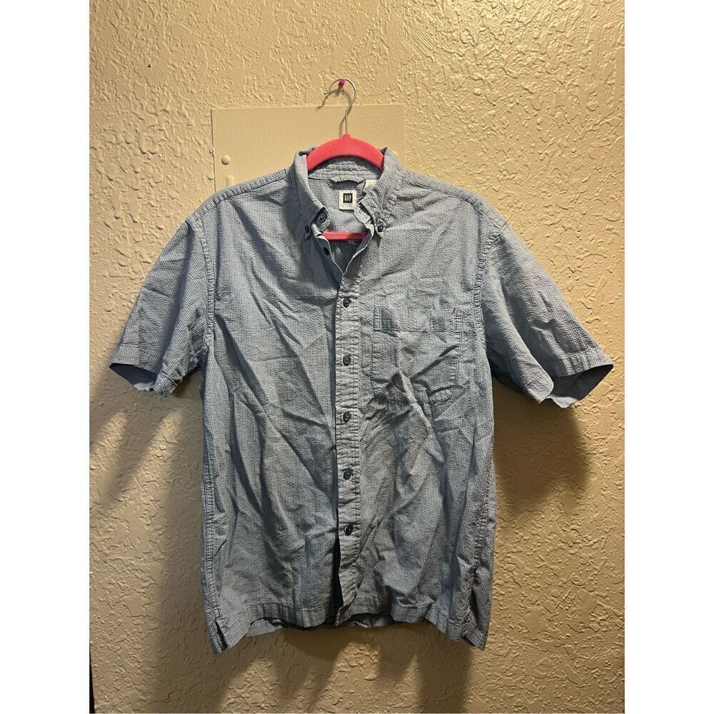 Gap Factory Store Blue Button Up Shirt Mens Size Small Y2K From Spring Of 02
